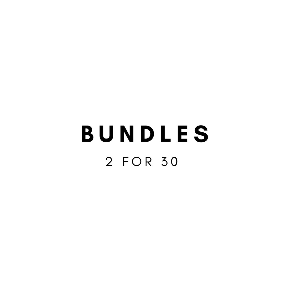 Bundles 2 items for $30